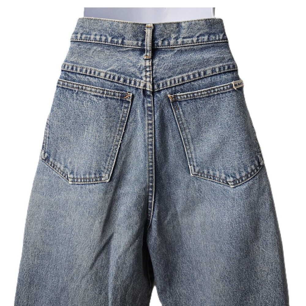 Bill Boss Mom Jeans Denim 12 High Waist Pleat Front Taper Stone Wash Vintage 90s - Picture 5 of 9